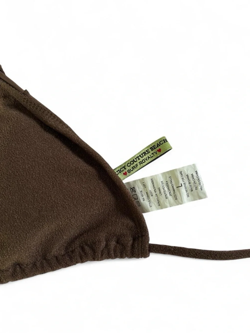 Vintage Y2K Juicy Couture terry cloth bikini top-Size L (but early 2000s L)